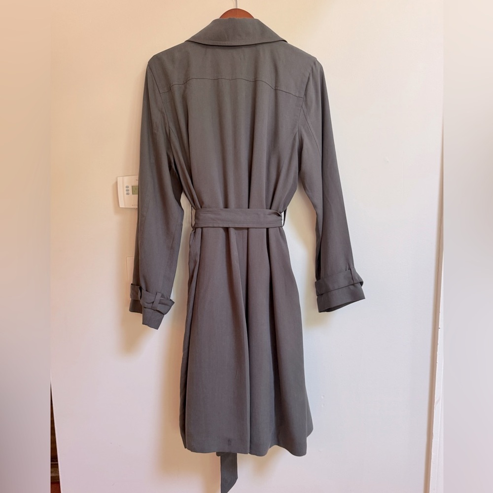 Eileen Fisher | Knee Length Tencel Trench Coat - Picture 2 of 12